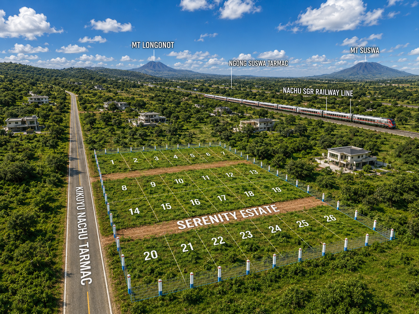 Serenity View Estate Kikuyu - 50x100 plots for sale with ready title deeds